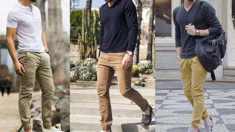 Quần jogger với áo thun