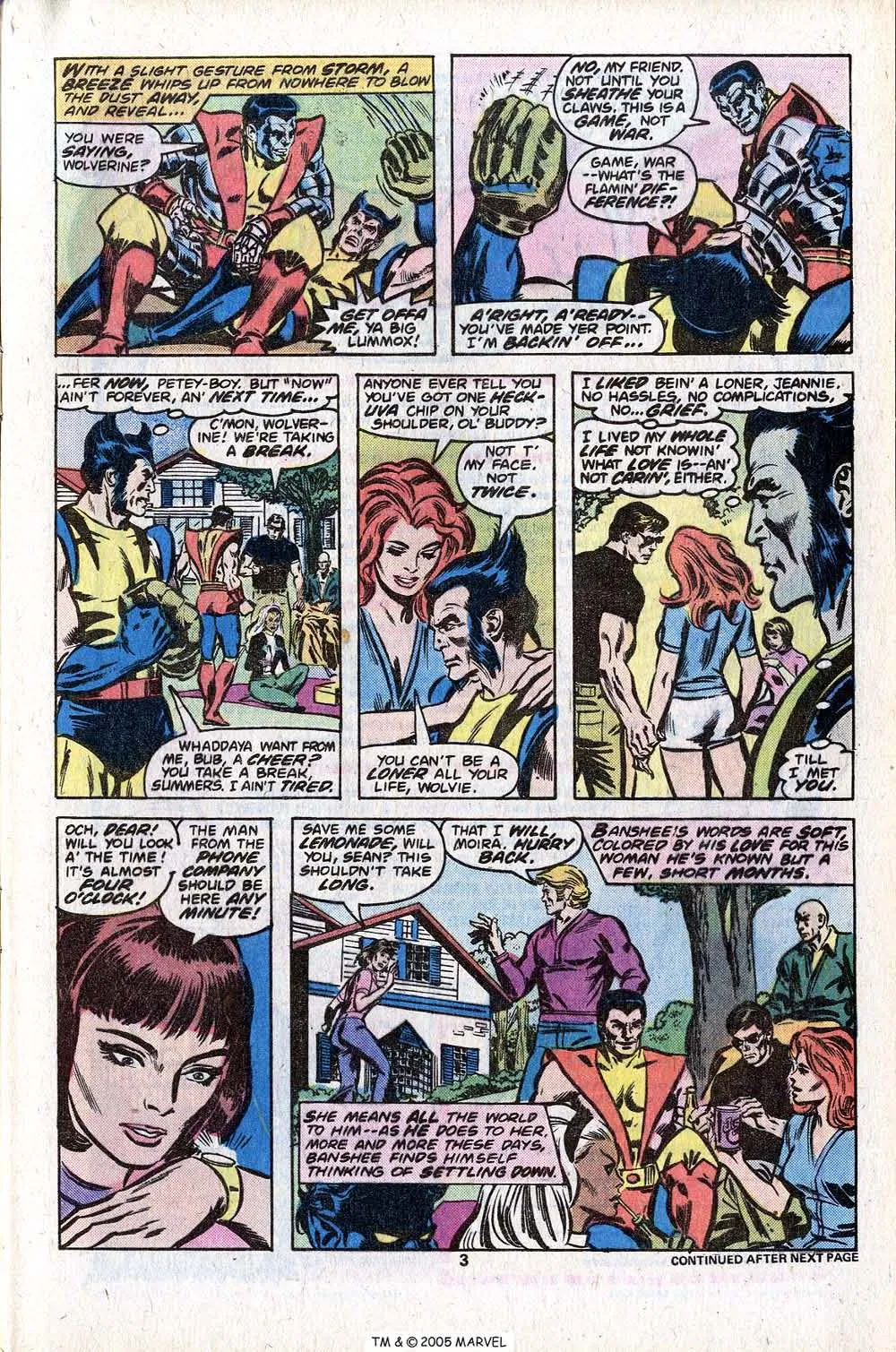 Wolverine trong cảnh đối thoại căng thẳng với đồng đội X-Men