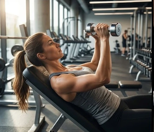 Phụ nữ tập luyện gym chuyên nghiệp giúp vòng một săn chắc và khỏe mạnh tự nhiên