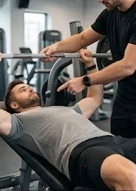 Huấn luyện viên riêng hỗ trợ tập gym an toàn hiệu quả