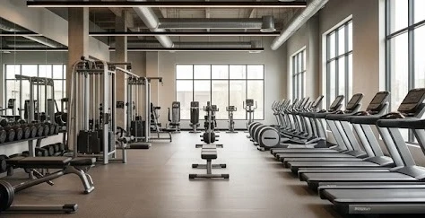 Không gian phòng tập The New Gym hiện đại rộng rãi với thiết bị đạt chuẩn quốc tế