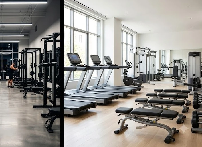 Các trang thiết bị tập gym hiện đại tại trung tâm thể thao